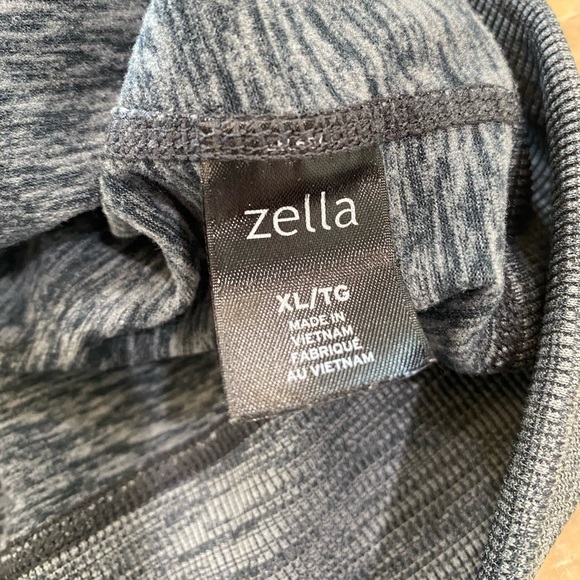 Zella workout muted blue grey marbled pullover sweatshirt top long sleeve - Picture 9 of 13